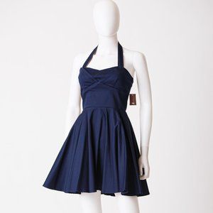 🆕Navy blue retro vintage inspired dress